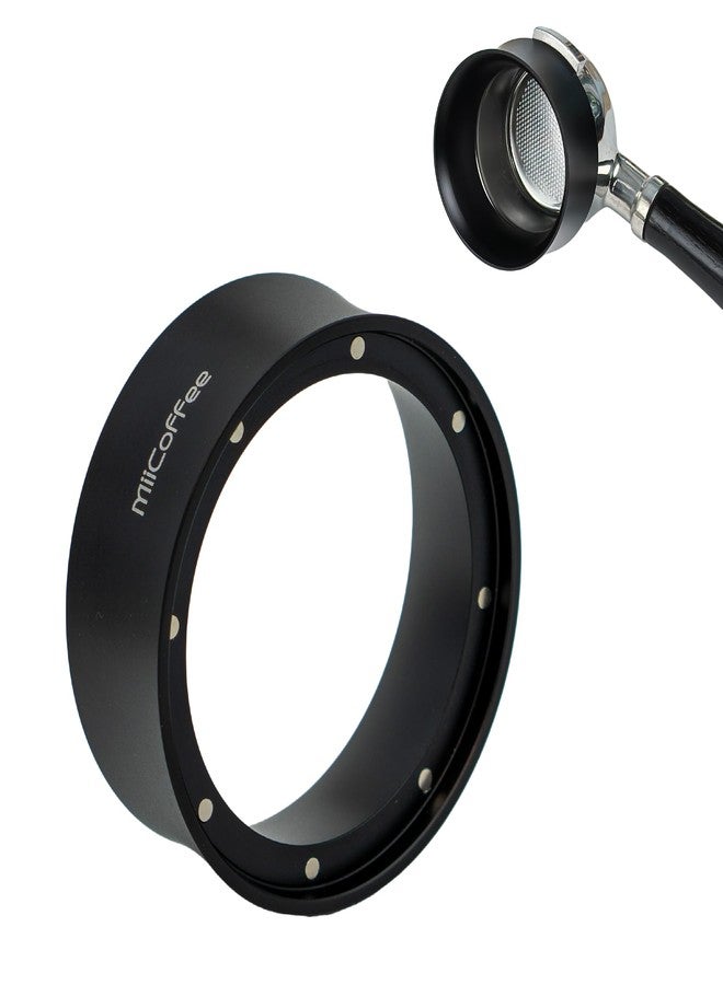 MiiCoffee 58mm Magnetic Dosing Funnel - Espresso Coffee Dosing Ring - Anodized Aluminum with 9 Magnetized Steel Compatible with 58mm Portafilter (Tall) - Image 1