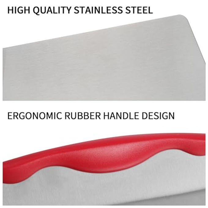 OSOPOLA Cake Safe Lifter 7.8"x9.6" Stainless Steel Pizza Transfer Shovel Square Cake Tray Moving Plate Tool Cookie Spatula - Image 3