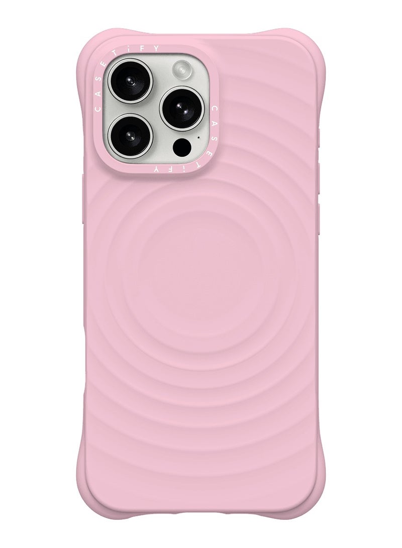 Ripple Case, Impact Protection Shock Absorbing Cover, Anti-Microbial, Slim  LightWeight, Wireless Charging Compatible（Primrose Pink） - Image 1