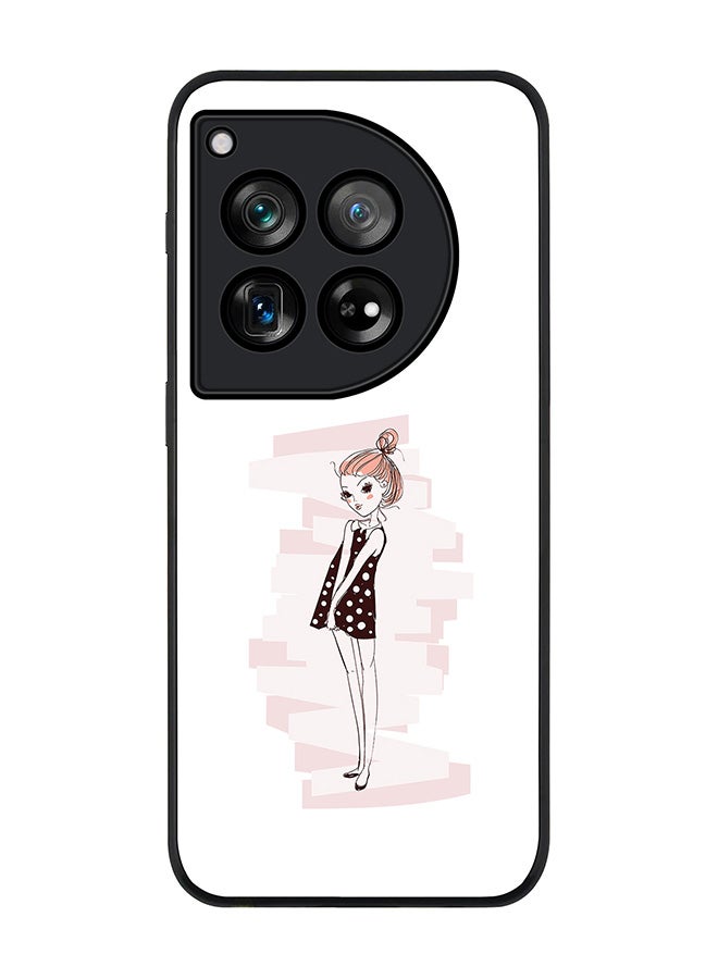 Stylizedd Rugged Black edge case for OnePlus 12R / OnePlus Ace 3 5G, Slim fit Soft Case Flexible Rubber Edges Anti Drop TPU Gel Thin Cover -  Shy Teen - Image 1