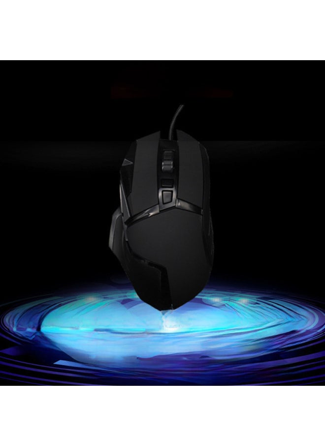 Generic - Taobao Spell More G502 Wired Game Mechanical Mouse RGB Electric Competition Macro Lol Eat Chicken CF Computer Internet Cafe-Color:G102 Work Package Version 1000hz Black 7200dpi-Interface:USB - Image 1