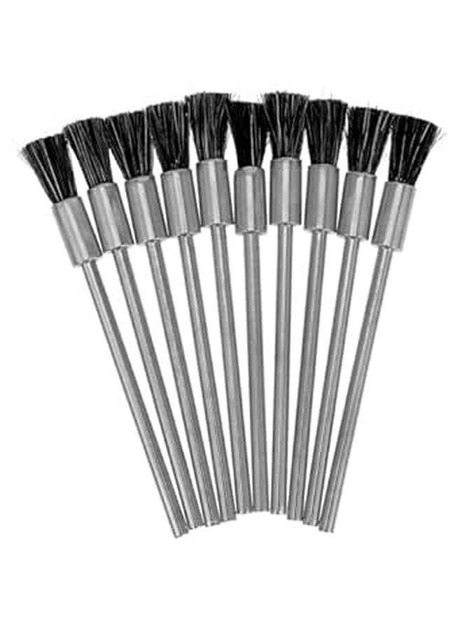 10pcs Wire Brush with 10 Inch Steel Handle and Replaceable Heads for Heavy Duty Cleaning Rust Paint Removal - Image 1