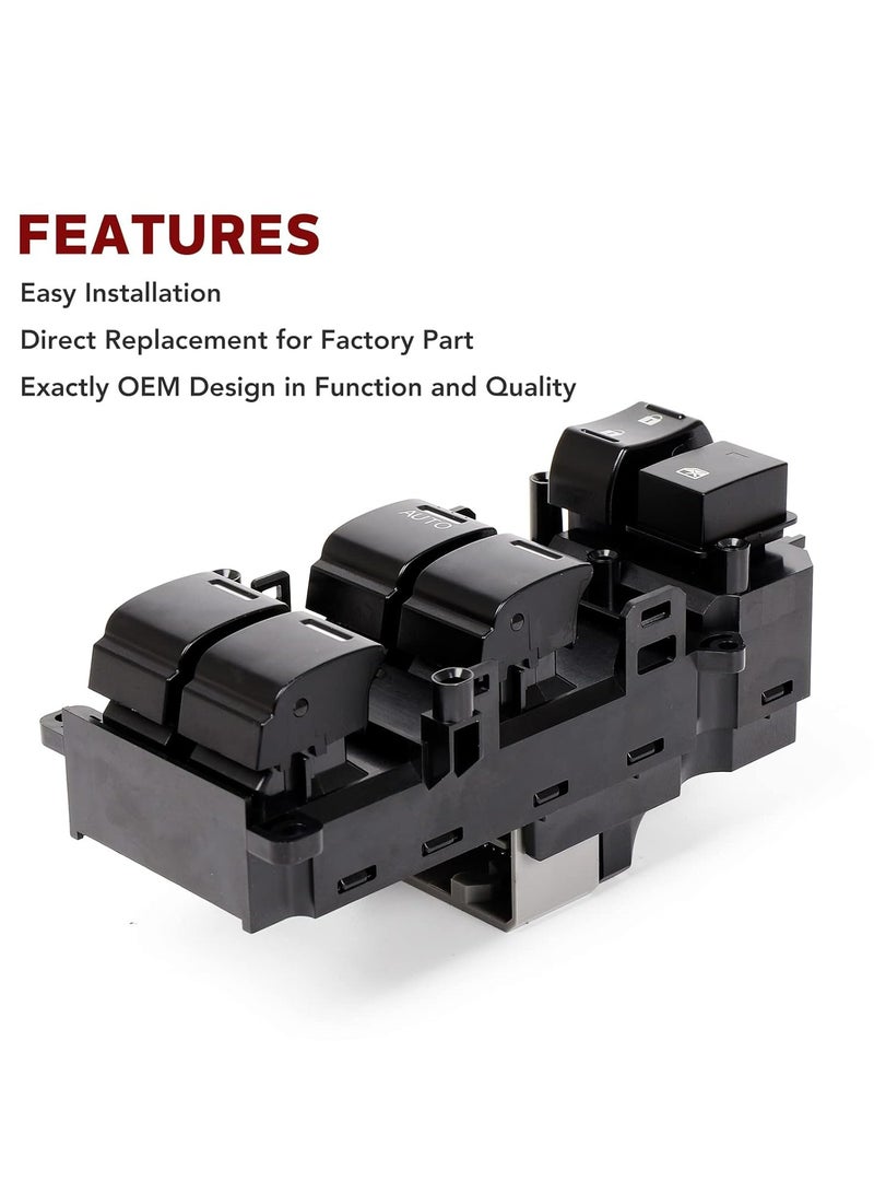 TLAXCA 35750-TB0-H01 مفتاح نافذة الطاقة الرئيسي الجانبي للسائق بديل لهوندا أكورد 2008 2009 2010 2011 2012، بديل 35750-TBD-H13، 35750-TA0-A02 - Image 4