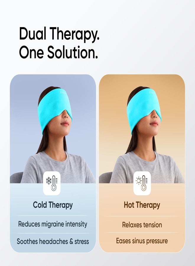 Frido Hot & Cold Therapy Cap | 360° Full Head Coverage | Reusable Cooling & Warming Cap with Gentle Compression | Blue - Image 2