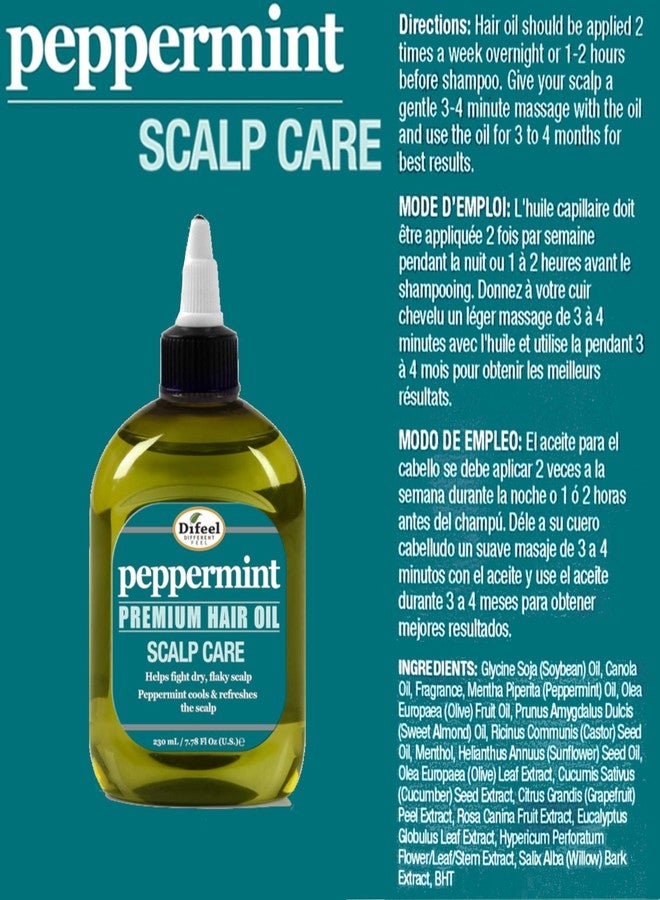 Difeel Peppermint Scalp Care Hair Mask 12oz and Premium Hair Oil 8oz 2-PC Set - Image 3