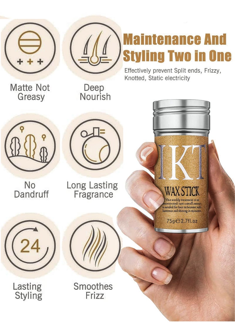 Estelle - Hair Wax Stick Slick Stick Hair Non Greasy Styling Hair Pomade Stick For Flyaway Edge Frizz Hair Strong Hold For Children Men and Women - Image 1
