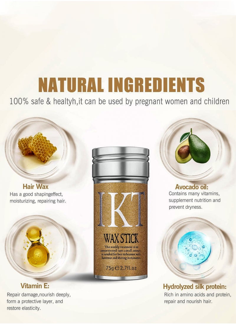 Estelle Hair Wax Stick Slick Stick Hair Non Greasy Styling Hair Pomade Stick For Flyaway Edge Frizz Hair Strong Hold For Children Men and Women  - Image 3