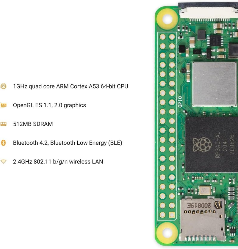 Raspberry Pi Raspberry Pi Zero 2 W (Wireless / Bluetooth) 2021 (RPi Zero 2W) - Image 2