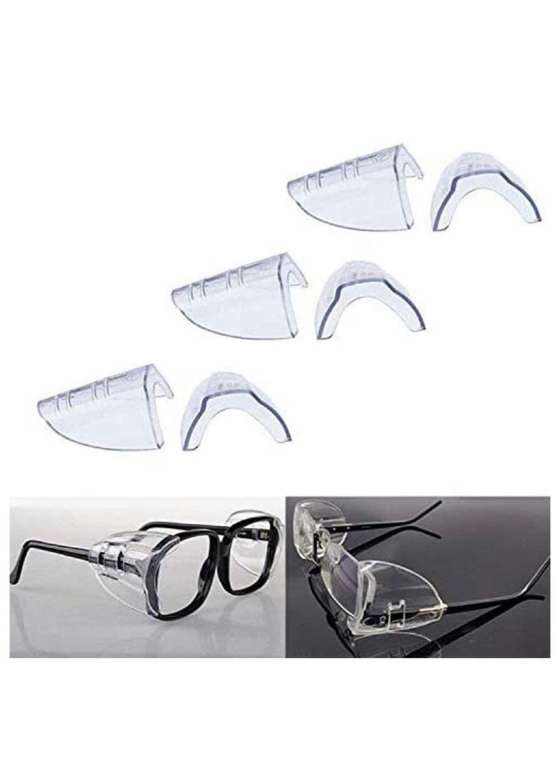 Y&D 3 Pairs Safety Glasses Side Shields,Slip on Clear Shields,Fits Small to Medium Eyeglasses Frames Shields Protect  - Image 1