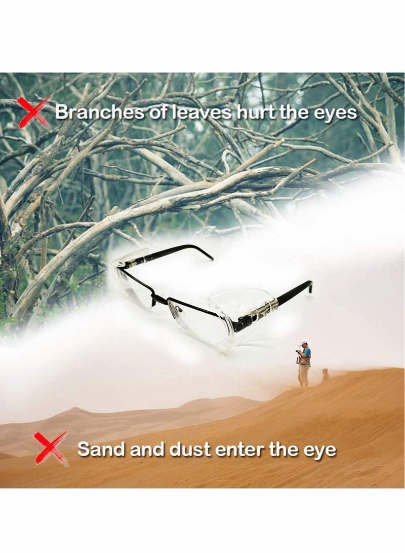 Y&D 3 Pairs Safety Glasses Side Shields,Slip on Clear Shields,Fits Small to Medium Eyeglasses Frames Shields Protect  - Image 2