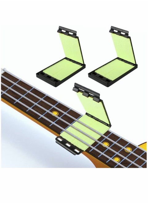 2 Pack, Dual Guitar String Cleaner for Guitar, Bass, and Ukulele, Used for Cleaning String and Fretboard String Wiper Guitar String Maintenance, Light Green