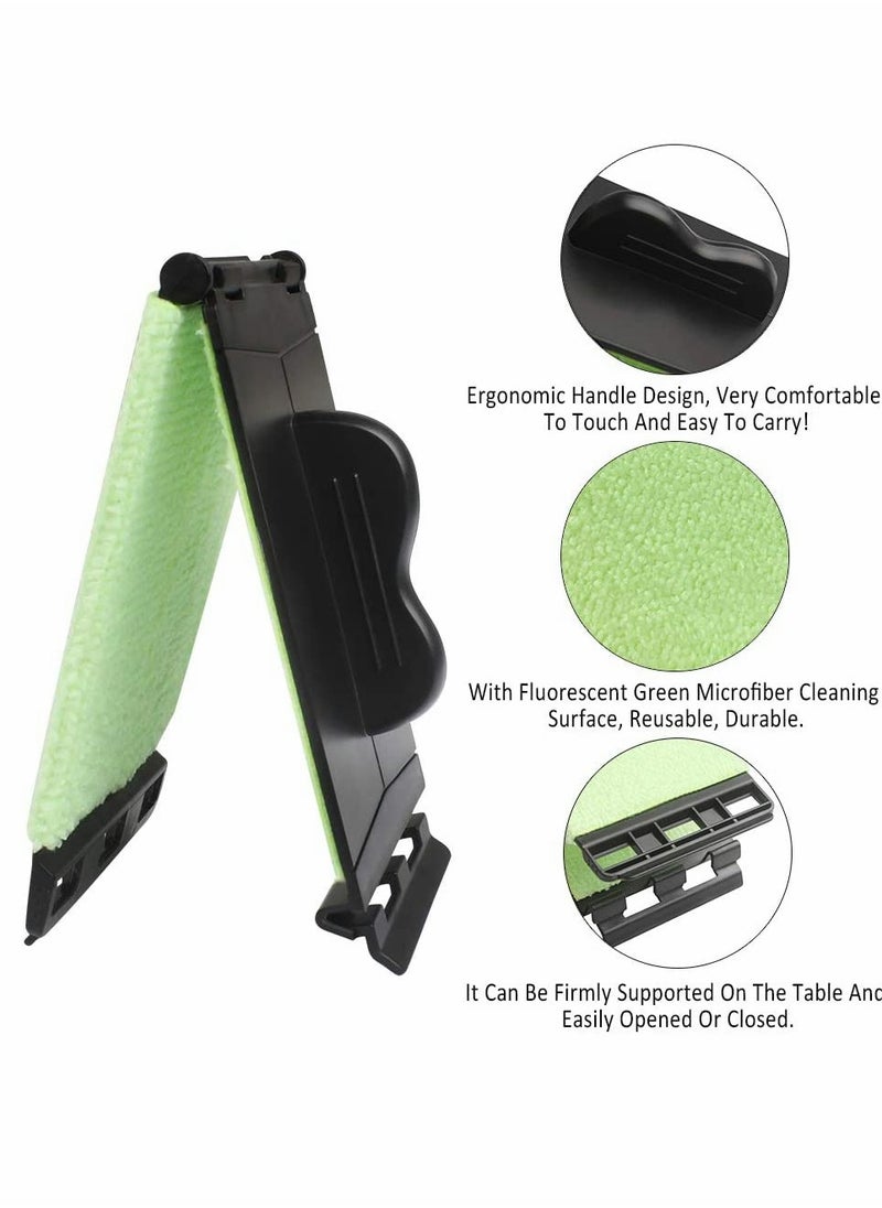 null - 2 Pack, Dual Guitar String Cleaner for Guitar, Bass, and Ukulele, Used for Cleaning String and Fretboard String Wiper Guitar String Maintenance, Light Green - Image 1