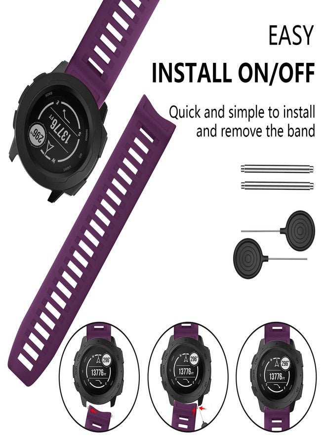 MYSNBKN Compatible with Garmin Instinct Band, Soft Silicone Replacement Watch Strap for Garmin Instinct/Instinct 2/Solar/Tactical - Image 5