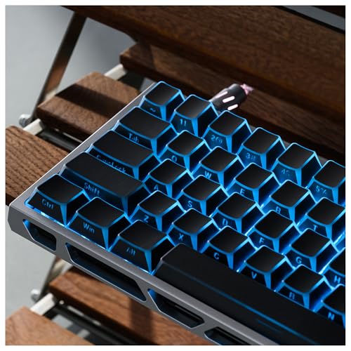 Hkfos XVX Shine Through PBT Keycaps, Black Prism Keyboard Keycaps, Side Printed Translucent Keycap Set, Cherry Profile Key Caps for Mechanical Keyboards with MX Switches - Image 1