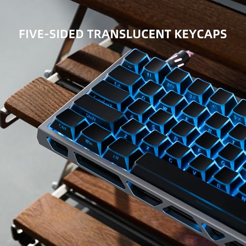 Hkfos XVX Shine Through PBT Keycaps, Black Prism Keyboard Keycaps, Side Printed Translucent Keycap Set, Cherry Profile Key Caps for Mechanical Keyboards with MX Switches - Image 3