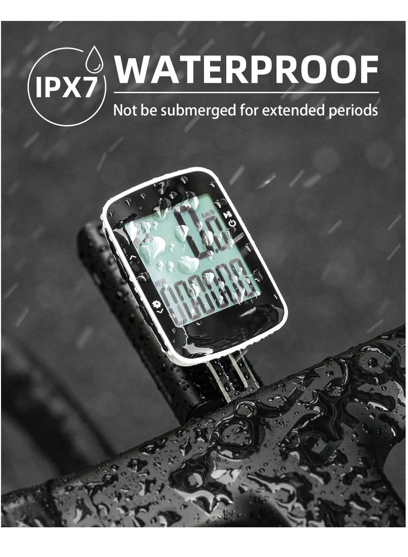 SOLARAE Bike Computer Bike Speedometer, GPS Wireless Cycling Computer with Bluetooth, IPX7 Waterproof, 600mAH Battery and 2.3" Large Display, Bicycle Speedometer and Odometer Wireless Waterproof. - Image 5