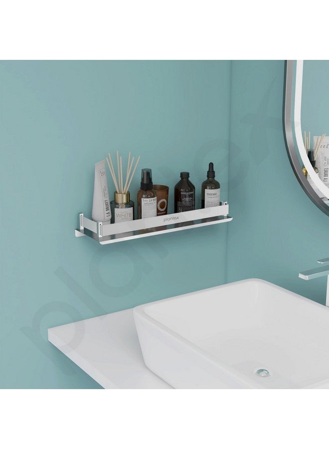 بلانتكس منظم/رف حمام من الفولاذ المقاوم للصدأ من Plantex للحمام/المطبخ/الحائط - كروم (15 × 5 بوصة) - Image 1