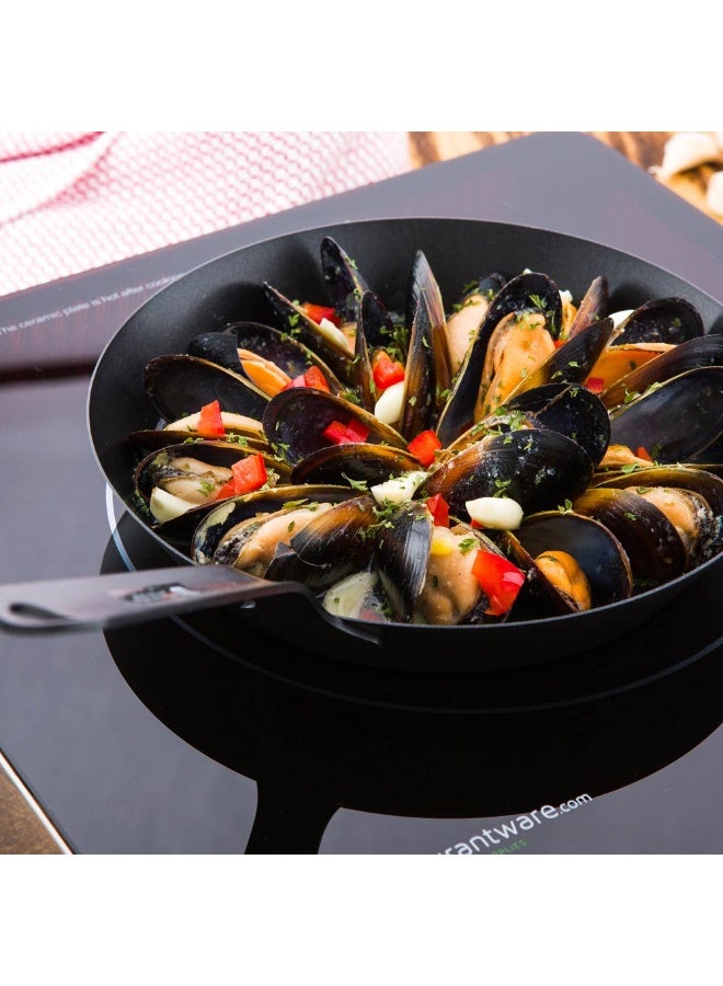 Restaurantware 8 Inch Round Frying Pan, 1 Non-Stick Frying Pan - Welded Handle, Heavy-Duty, Black Carbon Steel Fry Pan, Cookware For Homes or Restaurants, For Electric, Induction, and Gas Stoves - Image 3