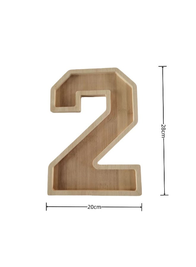 general 2025 digital bamboo and wood tray fruit cheese platter vegetable food tray student party supplies cake tray - Image 4