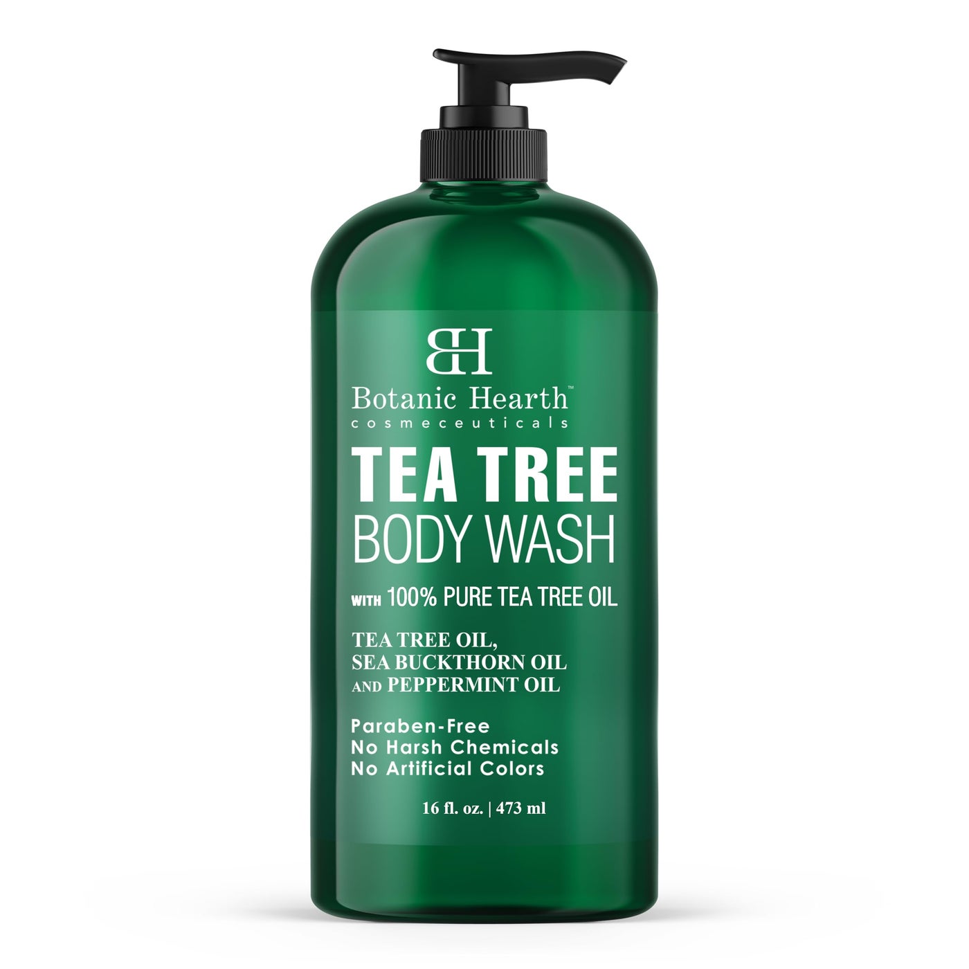 Botanic Hearth Tea Tree Body Wash -16 fl oz- All-Natural Antifungal & Odor-Control Shower Gel for Acne, Athleteâ€™s Foot, Ringworm, Jock Itch & Healthy Skin,Sulfate & Paraben Free, for Men and Women