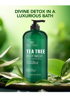 Botanic Hearth Botanic Hearth Tea Tree Body Wash Helps Nail Conditions Athletes Foot Ringworms Jock Itch & Body Odor Soothes Itching & Promotes Healthy Skin and Feet Naturally Scented 16fl oz  - Image 1