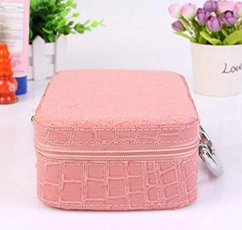Maharsh Cosmetic Make up Organizer Portable Makeup Bag for Women and Girls Waterproof Ladies Case Travelling Storage Multi Function Travel Up Bag with Small Mirror Brushes/Hanging (Multi Color) - Image 2
