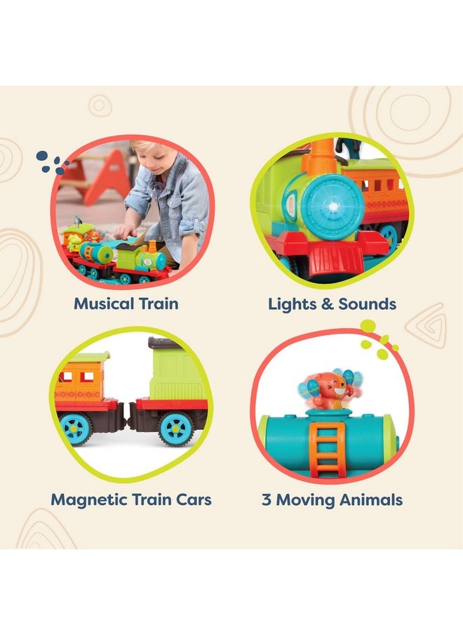 B. Toys B. toys- Critter Express- Train Set - Musical Train - Lights & Sounds - Classic Toys for Toddlers, Kids - 2 Years +  - Image 3