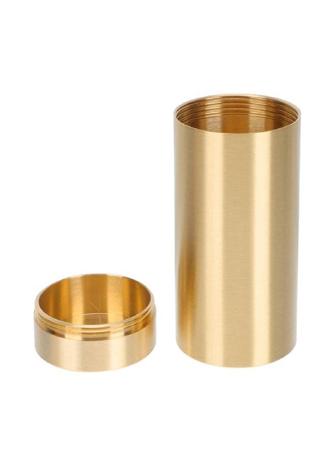 Cabilock Tea Canister Tea Leaf Jar: Cereals Dry Goods Jar Brass Gold Coffee Bean Bag Tea Bag Storage Container Snack Nuts Storage Bottle Sealed Tea Leaf Holder  - Image 1