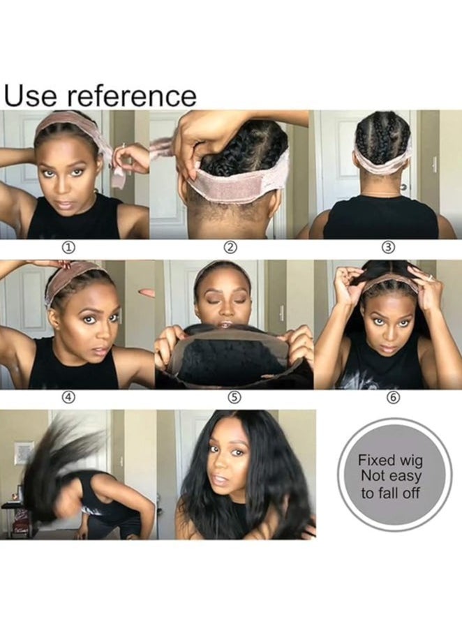 Estelle Wig Grip Non Slip Lace Wig Band Wig Headband Grip Velvet Scarf Hair Band for Wigs and Frontal 01 piece Black  - Image 5