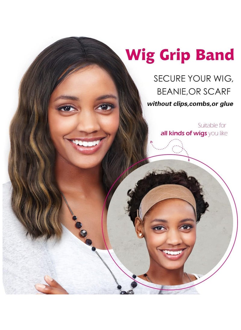 Estelle Wig Grip Non Slip Lace Wig Band Wig Headband Grip Velvet Scarf Hair Band for Wigs and Frontal 01 piece Black  - Image 4