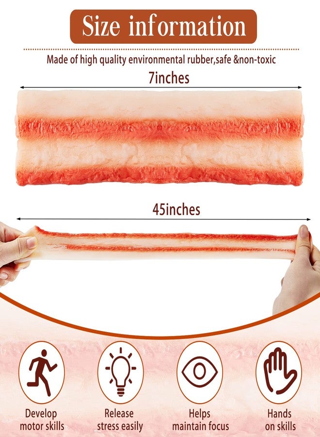 Lewtemi 6 Pack Fake Bacon Toy Fidget Stretchy Sensory Toy Food Bacon Fidgets Play Bacon Toys for Kids Stress Anxiety Relief Boys Girls Adults - Image 2