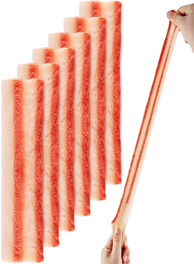 Lewtemi 6 Pack Fake Bacon Toy Fidget Stretchy Sensory Toy Food Bacon Fidgets Play Bacon Toys for Kids Stress Anxiety Relief Boys Girls Adults - Image 1