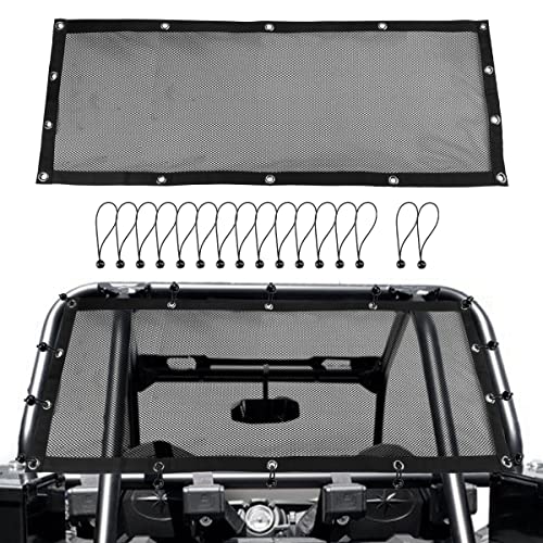 MARCHFA شبكة نافذة خلفية ناعمة MARCHFA UTV متوافقة مع RZR 570 800 1000 900 من 2015-2022 RZR XP Turbo (مقعدين) غطاء شبكة مظلة للشمس لـ RZR XP 1000 من 2014-2021 مقاومة للأشعة فوق البنفسجية تمنع الأوساخ والطين - Image 1