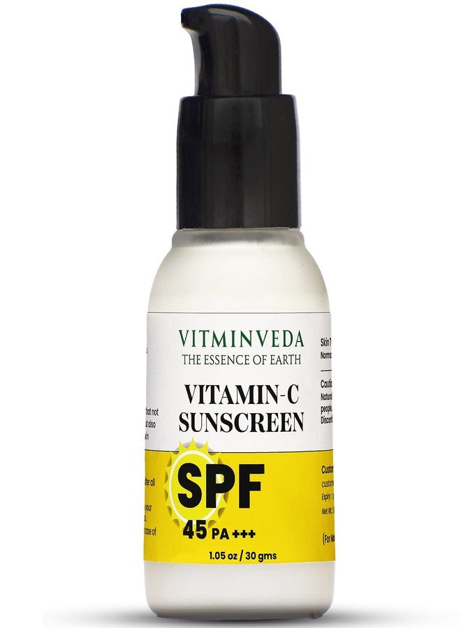 VITMINVEDA Sunscreen SPF 45 PA+++ | Lightweight With Multi-Vitamins, No White Cast, Broad Spectrum | 30 ml - Image 1
