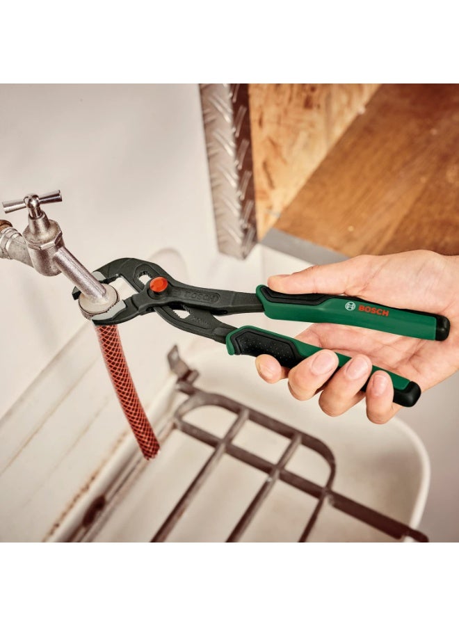 BOSCH 250mm (10") Water Pump Pliers | Adjustable Jaw for Gripping Pipes & Fasteners | Hardened Carbon Steel | Corrosion-Resistant | Ergonomic Anti-Slip Handles | Precision-Machined Jaws - Image 3