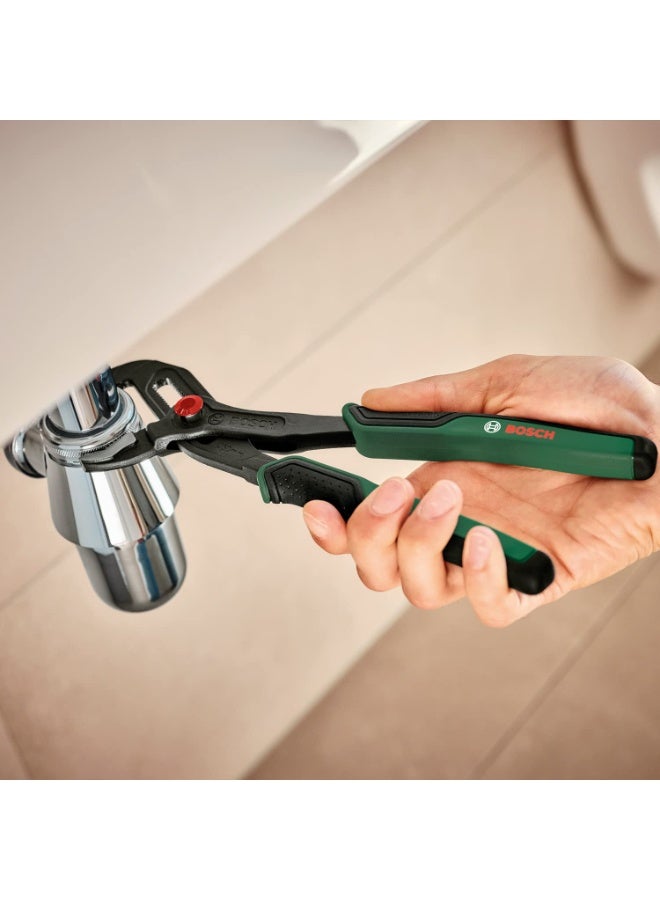 BOSCH 250mm (10") Water Pump Pliers | Adjustable Jaw for Gripping Pipes & Fasteners | Hardened Carbon Steel | Corrosion-Resistant | Ergonomic Anti-Slip Handles | Precision-Machined Jaws - Image 2