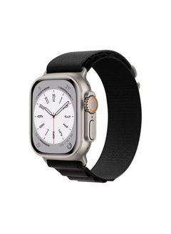 Zaboon Alpine Loop For Apple Watch Band Series 8 42mm 44mm 45mm 49mm Nylon Sports Solo Loop Stretch Woven Straps For iWatch Series 8/7/6/5/4/3/2/1/SE/Ultra - Black  - Image 1