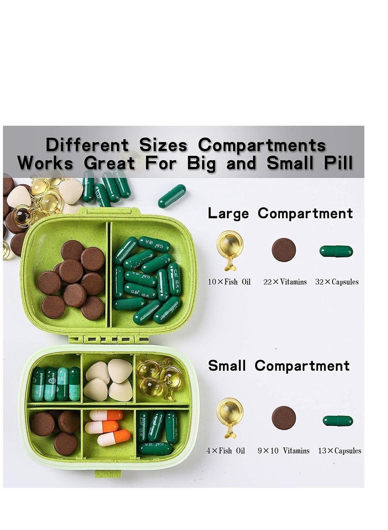 NIBEMINENT Pill Organizer Case Portable Daily Travel Medicine Reminder Box for Your Pills, Medications, Supplements, Vitamins and Fish Oils, Organiser - Image 3