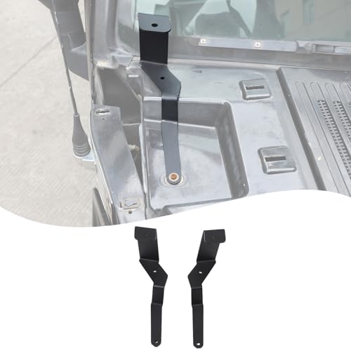 Lcojicep Hood Hinge Ditch Light Mount Brackets Compatible with Hummer H2 200-2009 Offroad Hood Pod Work Light Mount Brackets (Black) - Image 1