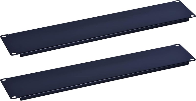 RackPath 2U Blank Rack Mount Panel Spacer for 19in Server Rack Enclosure or Network Cabinet – 2 Pack - Image 1