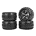 RC Station 17mm Hex RC Wheels and Tires 4PCS RC Truck Buggy 38 Tires Wheels for 18 110 Scale Arrma Kraton Notorious Outcast Typhon 6S 4S 3S Traxxas Maxx T Maxx Sledge Revo 33 Tires Wheels Preglued - Image 2