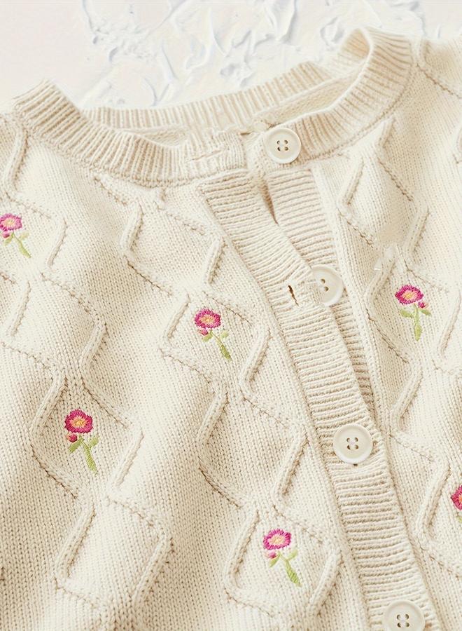 Take Two Plus Size Floral Embroidery Cardigan - Image 2