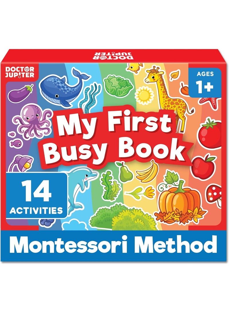 Doctor Jupiter My First Montessori Busy Book for Toddlers 1+ Year Olds | Preschool Learning Activities - Educational Travel Toys | Birthday Gift for Boys & Girls Ages 1,2,3 - Image 1