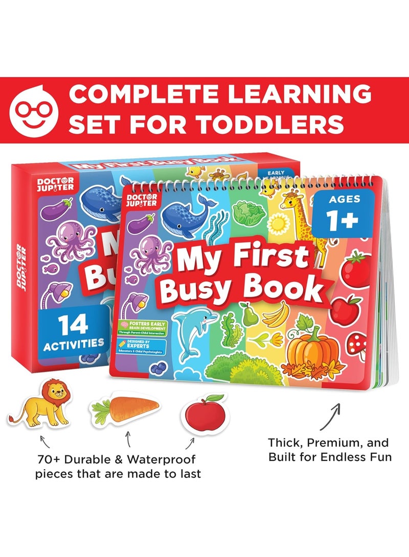 Doctor Jupiter My First Montessori Busy Book for Toddlers 1+ Year Olds | Preschool Learning Activities - Educational Travel Toys | Birthday Gift for Boys & Girls Ages 1,2,3 - Image 2