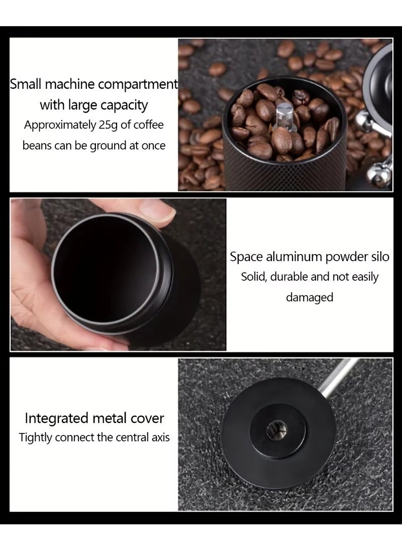 Manual Coffee Grinder with 5 Star Stainless Steel Burr Hand Coffee Grinder for French Press Mocha Espresso External Adjustable Design (Black)  - Image 4