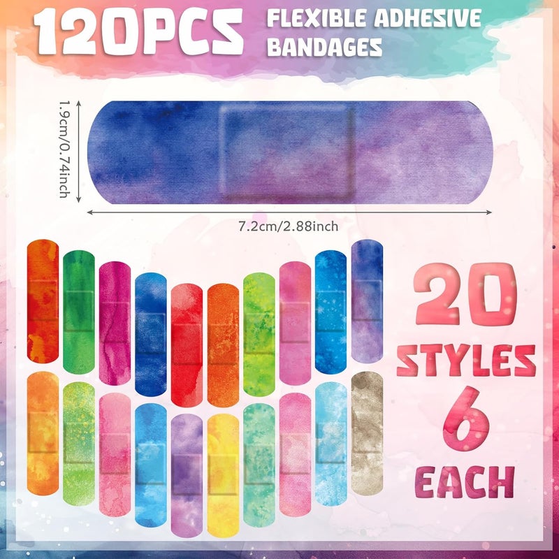 Panelee 120 Pcs Kids Bandages Bulk Cute Cartoon Flexible Waterproof Breathable Bandages Strip Protect Cuts and Scrapes for Girls Boys Children ToddlersColorful Style - Image 2