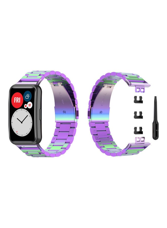 Perfii Stainless Steel Replacement Band For Huawei Watch Multicolour - Image 2