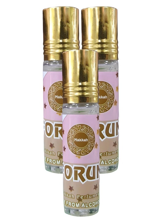 Perfumes 3 Pieces Makkah Forum Perfume Oil 12ml - Image 1
