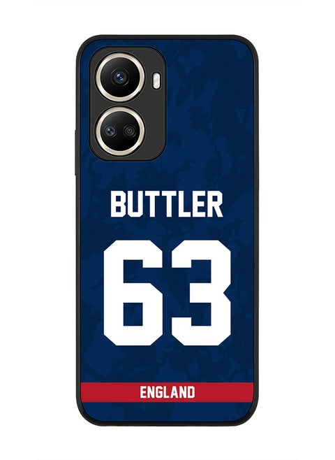 Rugged Black Edge Case for Huawei nova 10 SE, Slim fit Soft Case Flexible Rubber Edges Thin Cover - Player Name - Jos Buttler, Jersey Number- 63
