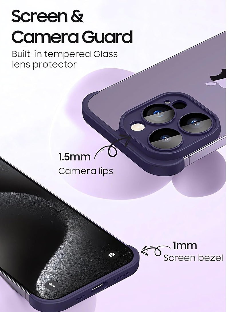 KASTWAVE iPhone Case TPU Bumper, Compatible for iPhone 15 Pro Case with Thin Lens Protection Case, Frameless Four Corner Fall Protection Mat, Slim Shockproof Soft TPU Silicone Cover, 1Pcs  - Image 3